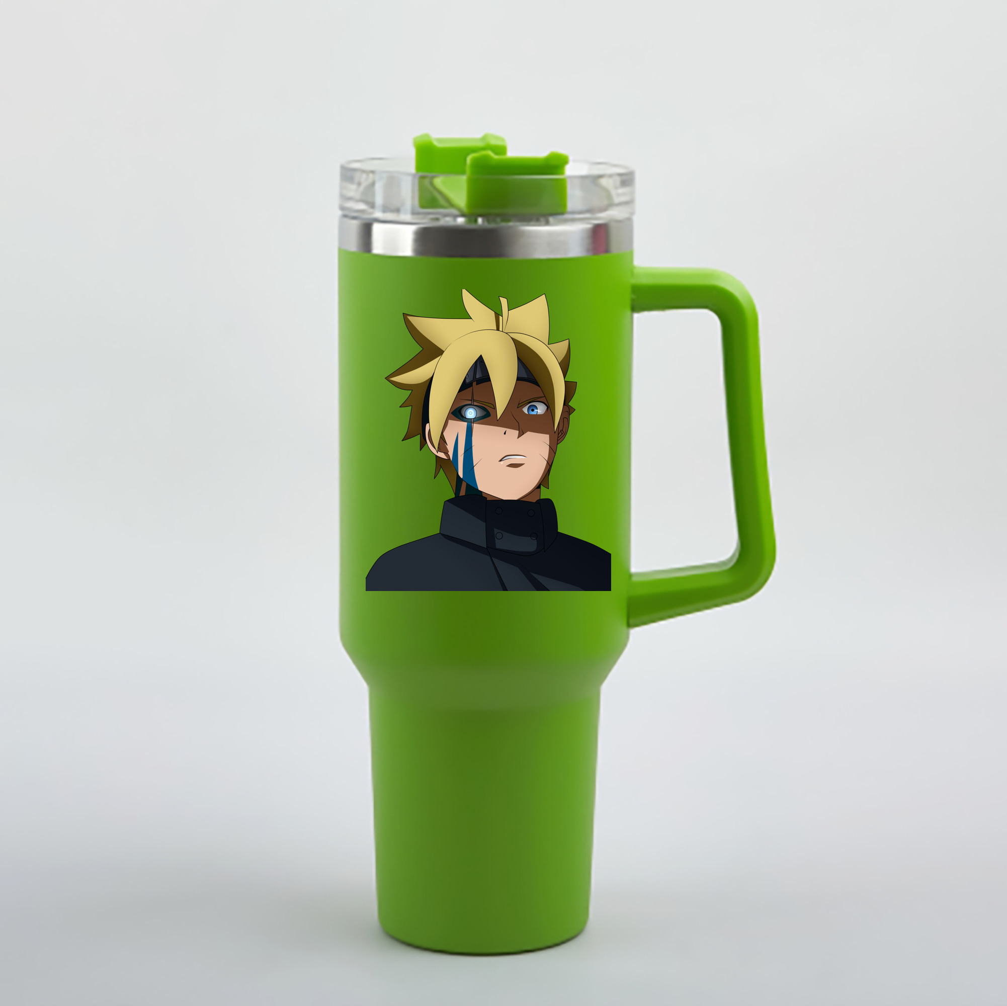 （画像用） NARUTO -ナルト- うずまき ボルト Uzumaki Boruto 1200mL車用タンブラー - クリスタルステッカー（プラスチックストロー付き）